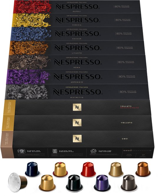 Capsules Nespresso Original - Paquet Espresso - 100 tasses de café