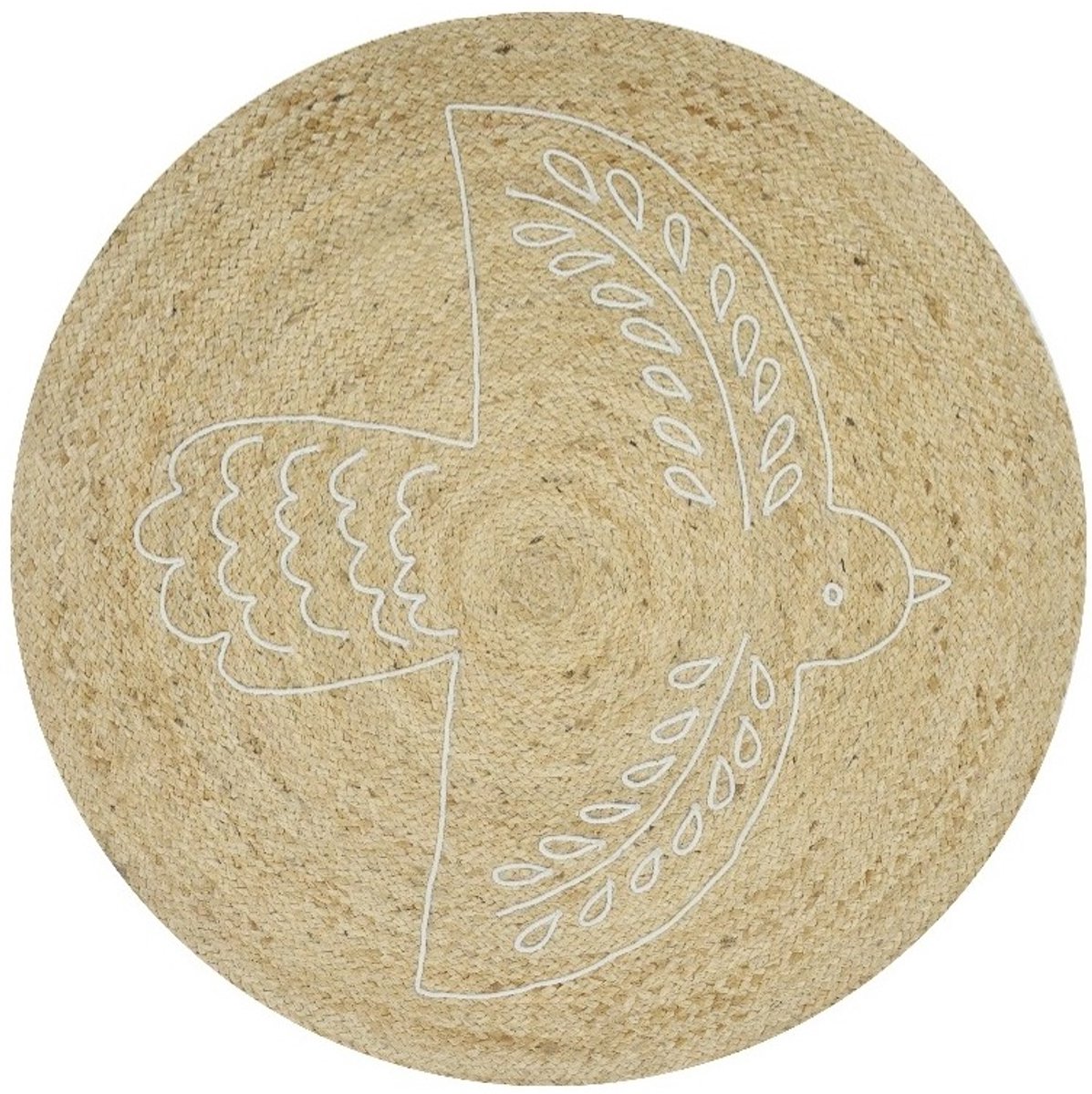 Puck Bird Vloerkleed - 90 cm - Jute