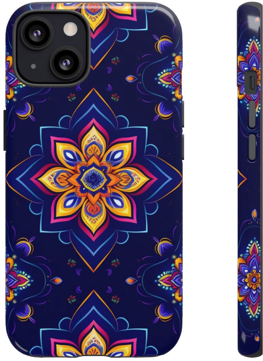 Kleurrijk Mandala Bloemenpatroon – Telefoonhoesje Geschikt voor iPhone 13