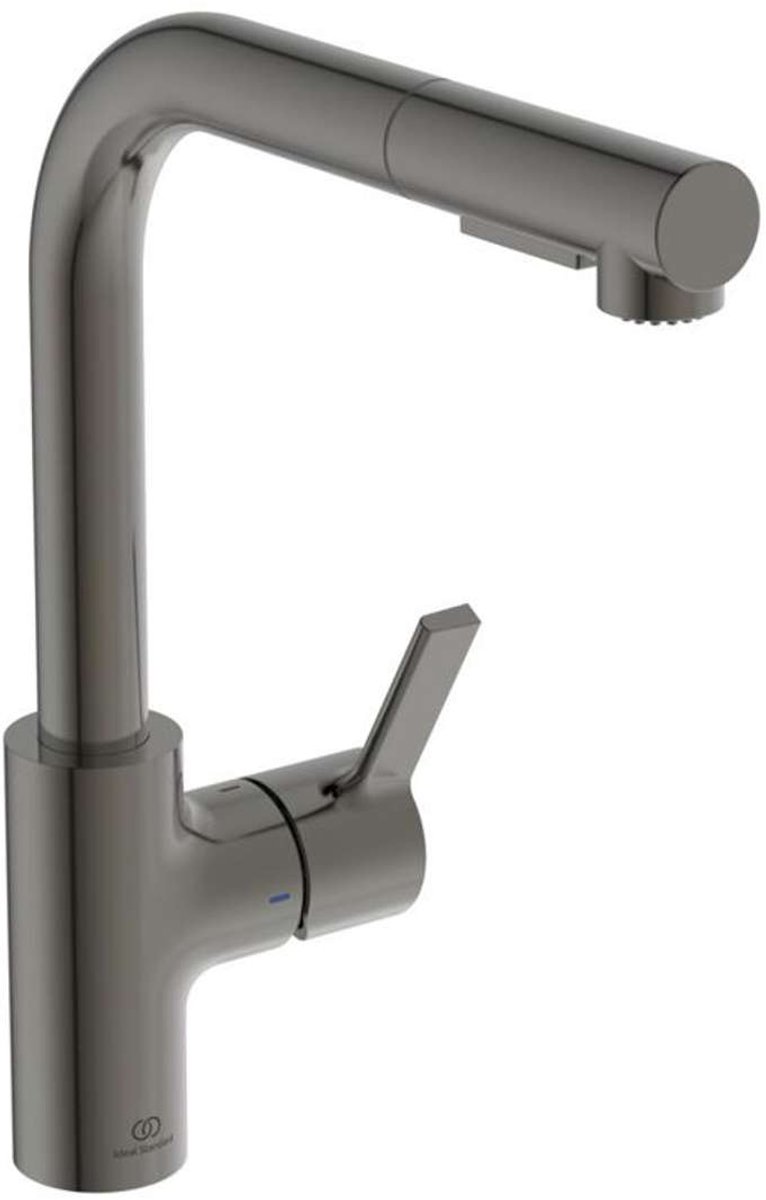 Ideal Standard Gusto - Keukenkraan met uittrekbare vuistdouche, Magnetic Grey BD420A5