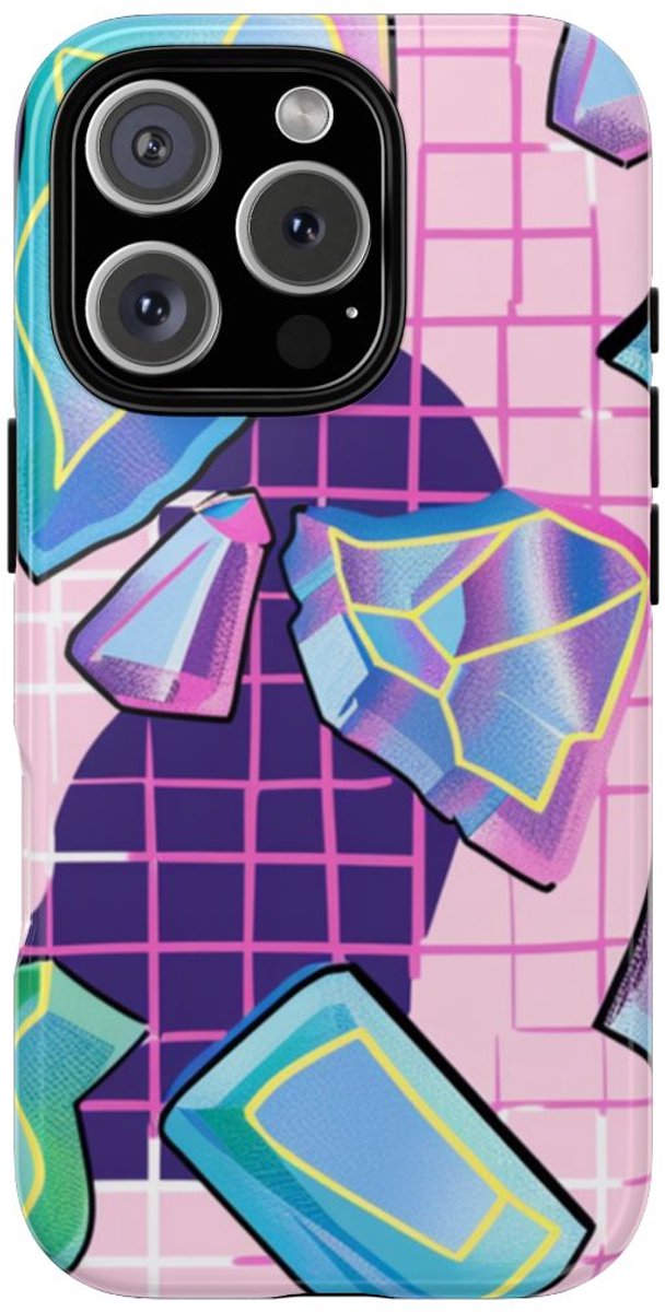 Kleurrijk Kristalpatroon – Telefoonhoesje Geschikt voor iPhone 16 Pro