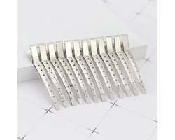 Afdeelklemmen - Haarklemmen - Kappersklem - Haarklem - Haarclips - 12 stuks - 9CM - Haaraccessoire - Afdeelklemmen - Haarspeld - Metaal - CHPN