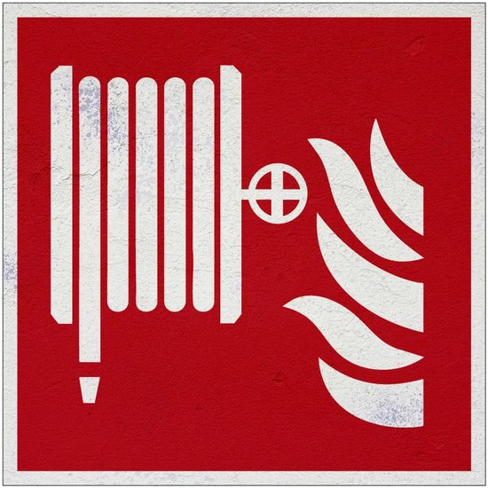Panneau « Tuyau d’incendie » – F002 – Signez à nouveau – 15 x 15 cm
