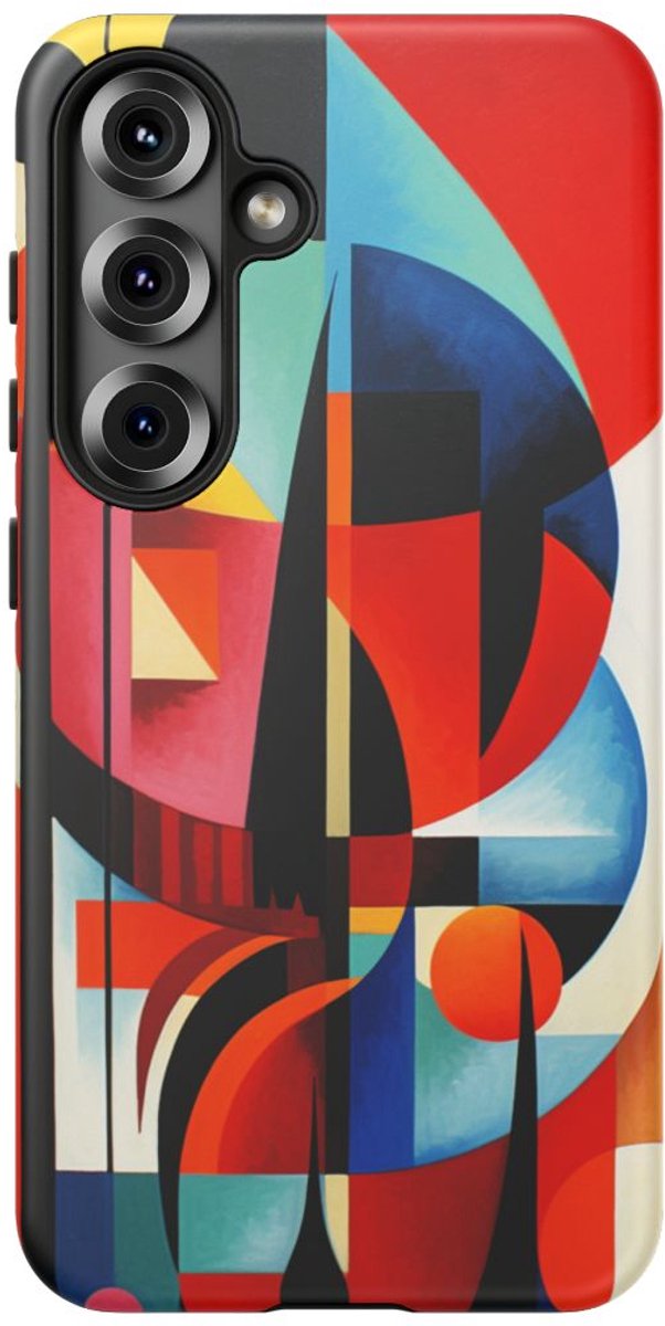 Abstracte Geometrische Compositie – Telefoonhoesje Geschikt voor Samsung Galaxy S25