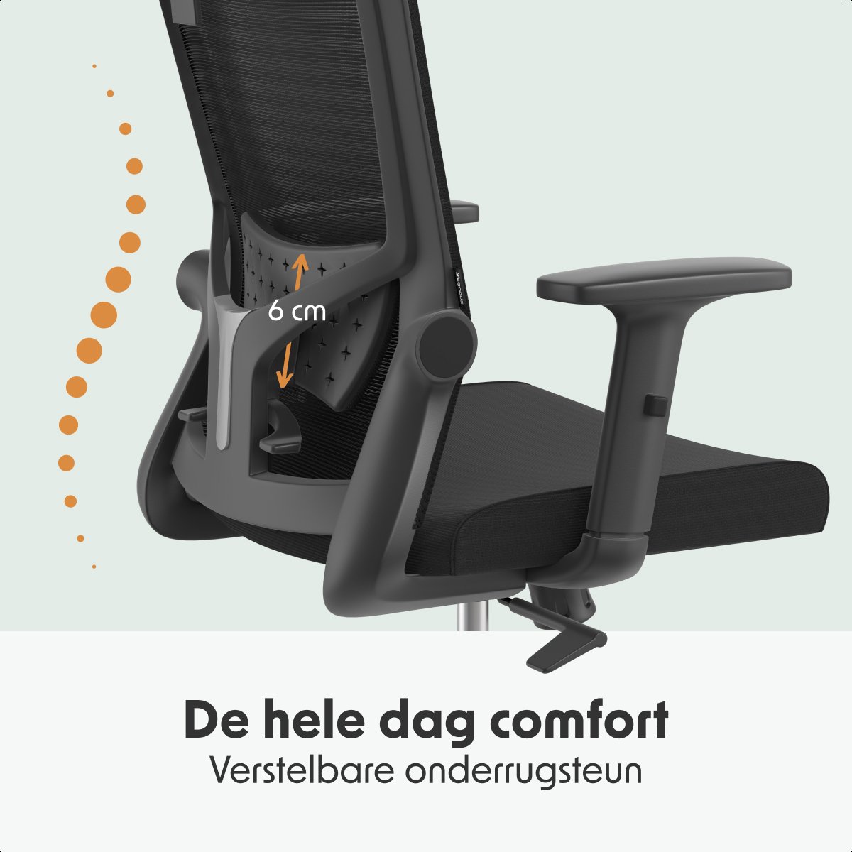 LifeGoods Ergonomische Bureaustoel - Extra Anti-Kras Wielen thumbnail 6