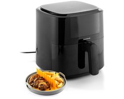Pack Luchtfriteuse met mand en Opvouwbaar siliconen mandje voor airfryer InnovaGoods