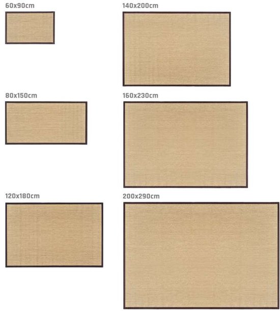 Storesdeco Premium vinyl vloerkleed met bies, antislip en sterk - lichtbruin, 80 x 150 cm — afbeelding 2
