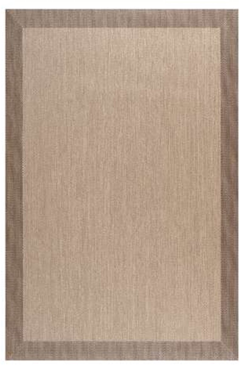 Storesdeco Premium vinyl vloerkleed, antislip, binnen/buiten – lichtbruin, 120 x 180 cm