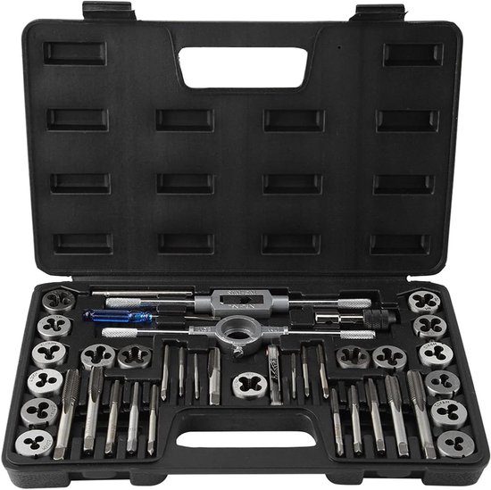 Burkit M24 x 1,5 schroefdraadboor en snijijzer set linkshandigen, M24 x 1,5 machine-schroefdraadboor en ronde snijijzer