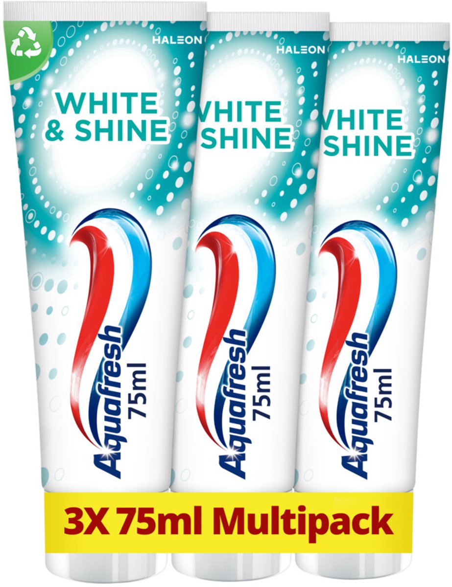 Aquafresh Tandpasta White & Shine - 6 x 3 stuks - Voordeelverpakking