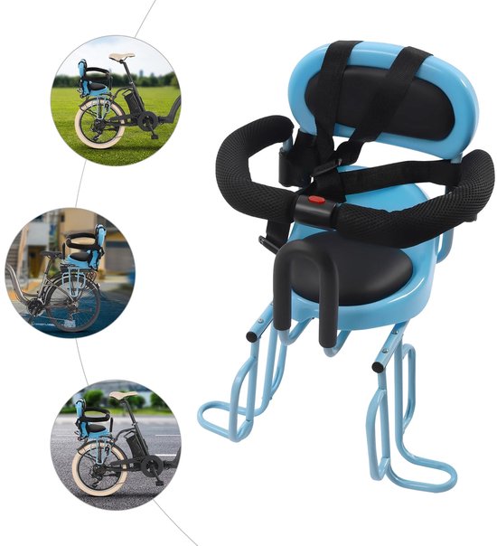 Achterzitje - Fietstoeltje - Kind - Achter - 6 maanden tot 6 jaar - Met Riem - Blauw