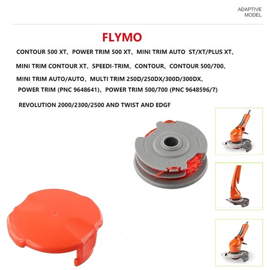 FLY021 Trimmerspoel en lijnvervanging voor Flymo van Merkloos	 — afbeelding 4