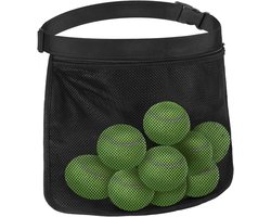 Verstelbare tennisbalbandhouder voor trainers en liefhebbers - Pickleball-heuphouder met netgaten - Tas drager voor 8-10 tennisballen