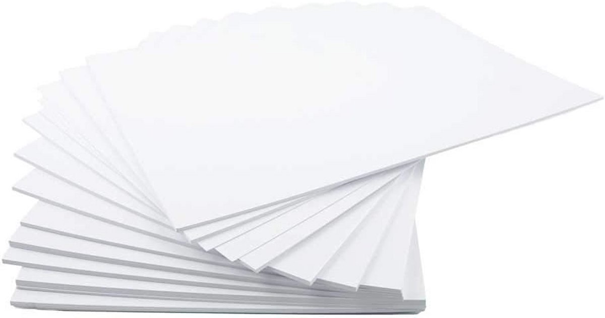 A4 Kaart en Papier 220 g/m² - 50 Vellen - Wit
