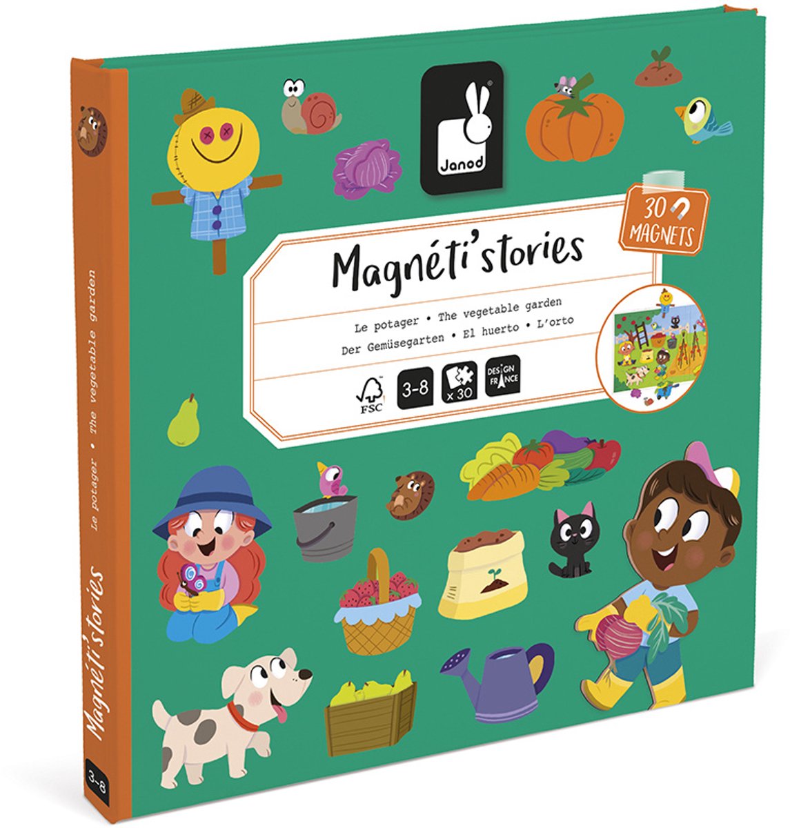 Janod - Magneti Stories - De moestuin – Educatieve magneetset — afbeelding 12