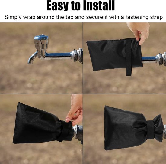 Lot de 2 housses de robinet d'extérieur pour l'hiver - 20,3 x 13,5 cm - Réutilisables et épaisses - Chaussettes isolante imperméable pour robinet d'extérieur - Protection contre le gel du Jardin