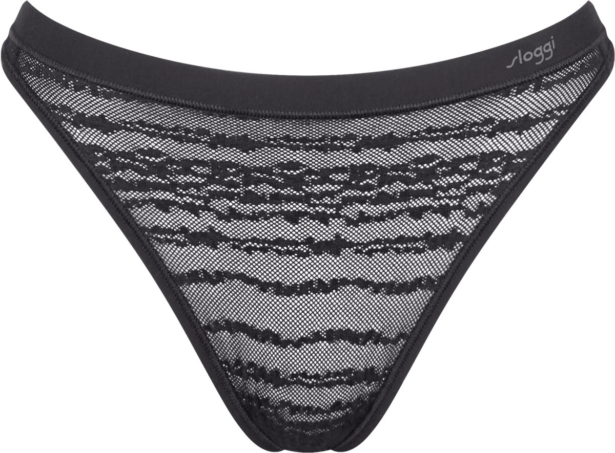Sloggi FREE Evolve String Lace Dames Onderbroek - ZWART
