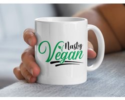 Nasty Vegan Mug, Grappige Veganistische Mok, Gift voor Veganisten, Veganisme Cadeau, Koffie Mok, Thee Mok, Duurzame Mok.