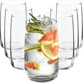 24x Drinkglazen/waterglazen Bouquet transparant 390 ml - Tumbler