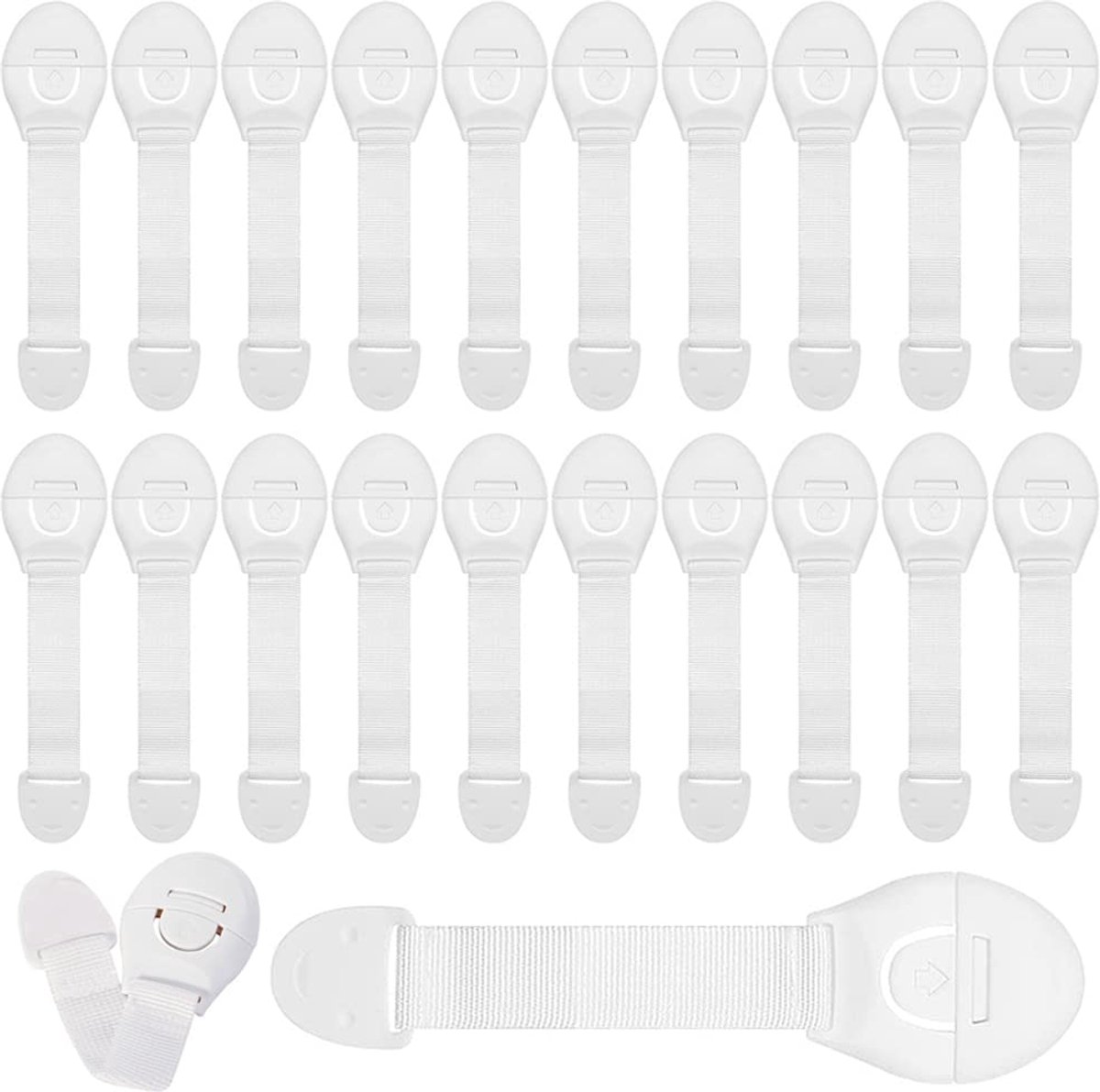 Image of 20 stuks kinderveiligheidskast kinderveiligheid lade ladeveiligheid baby voor deurkasten koelkast lade veiligheidskast slot met sterke lijm zonder boren