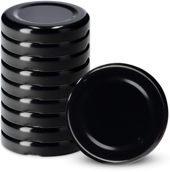 KADAX Schroefdeksel met diameter van 82 mm, metalen twist-off-deksel, reservedeksel voor inmaakpotten en weckpotten, deksel met 6 inkepingen (bloemen, 10 stuks