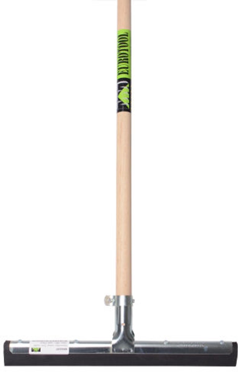 MM Eurotool Vloertrekker Metaal 35 Centimeter Zwarte Rubber Met Steel 150 Centimeter