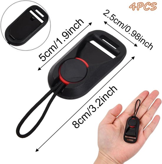 REQAG 4 stuks cameragordeladapter camera snelsluiting cameragordel gesp cameragesp camera nek schoudergordel adapter snelsluitinggespen sneltrekclips voor cameragordels