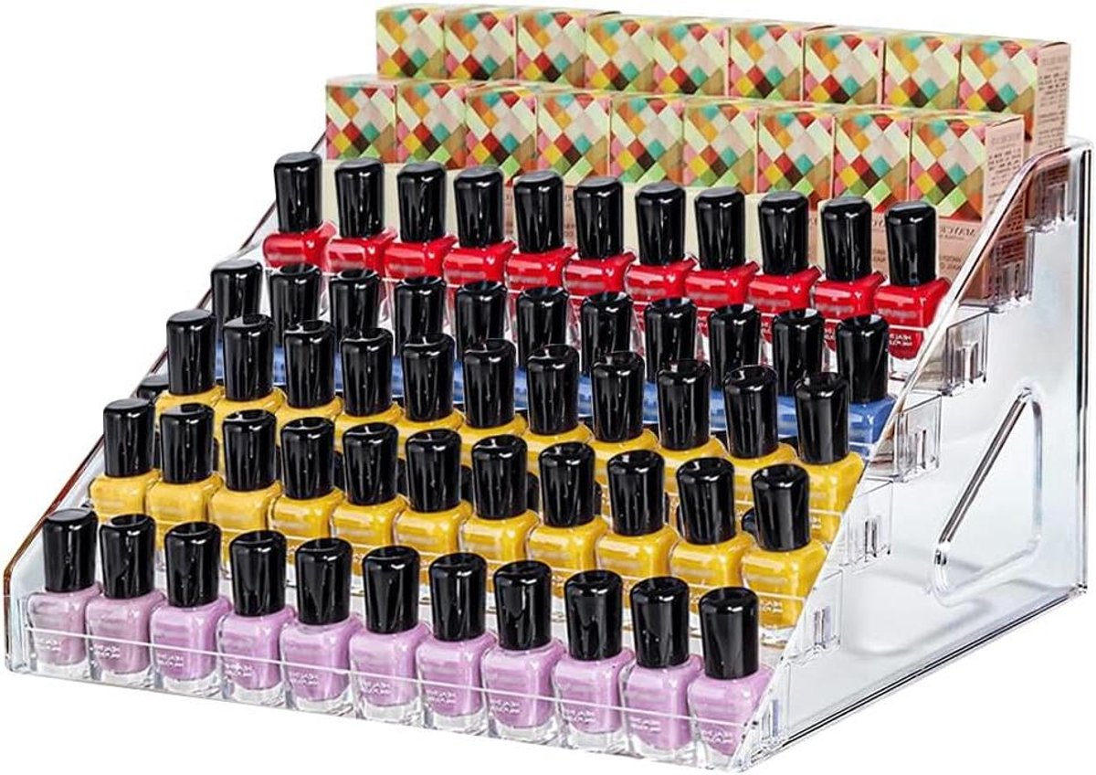 Inovra Plus - Nagellakopslag acryl display standaard 7 lagen - make-uptafel organizer badkamer opbergdoos