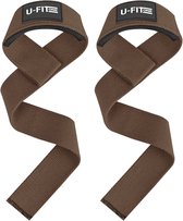 U Fit One Lifting Straps - Deadlift Straps - Padded Straps - Bodybuilding - Gewichtshef - Powerlifting - Wrist Wraps - Bruin