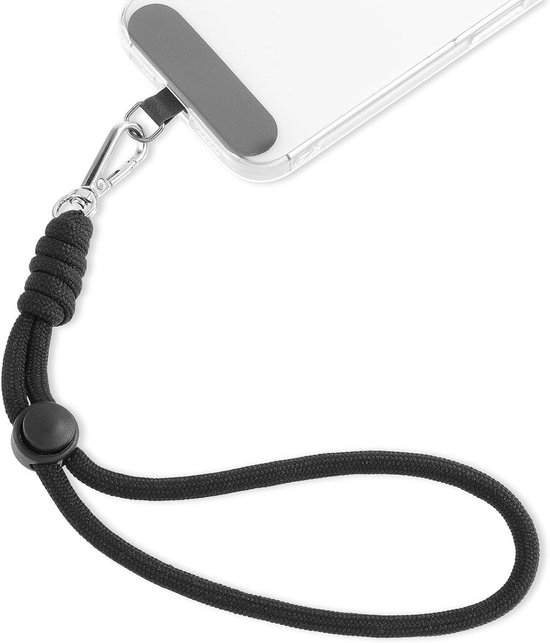 MORSUNBELA Mobiele Telefoonkoord om te Hangen Telefoonketting Universeel 3-in-1,Verstelbaar Telefoonkoord Telefoonketting Kort (17-80 cm),Beige