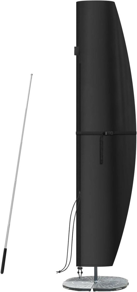 Beschermhoes voor grote parasol - Weerbestendige hoes voor Ø 400 cm parasol - Afdekhoes voor zweefparasol - 210 x 45/72/40 cm - Bescherming tegen weersinvloeden