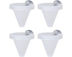 Inovra Plus - Voer voor Aquarium Vissen - Aquarium Rode Worm Vis Feeder - 4 Stuks - Voeder Cup voor Garnalen - 75 karakters