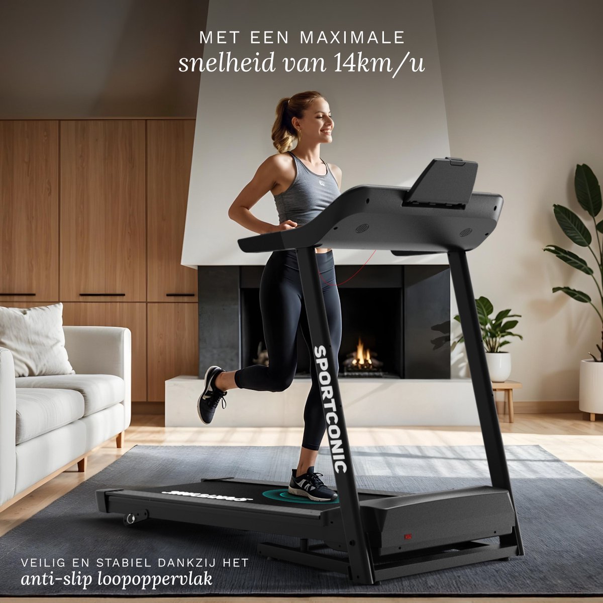 Sportconic Loopband 14 km/u Inklapbaar met Helling - afbeelding 2