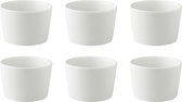 Palmer - Schaal - Kom - White Delight - 10 cm - Wit - Porselein - Bordenset - 6 stuks