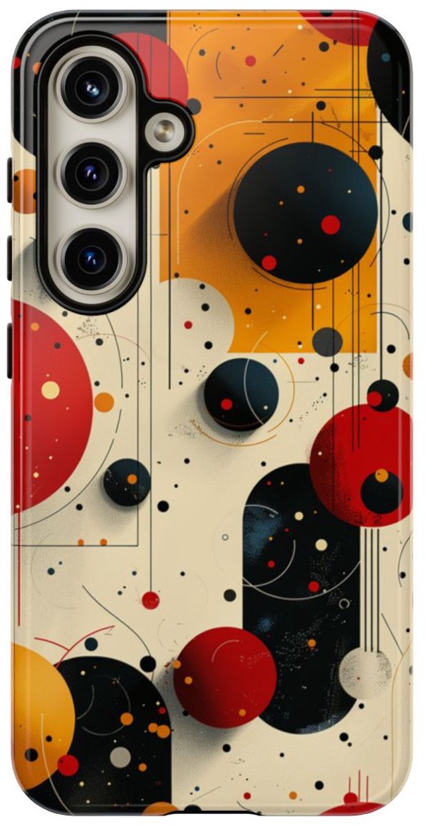 Geometrisch Abstract Cirkels Patroon – Telefoonhoesje Geschikt voor Samsung Galaxy S24