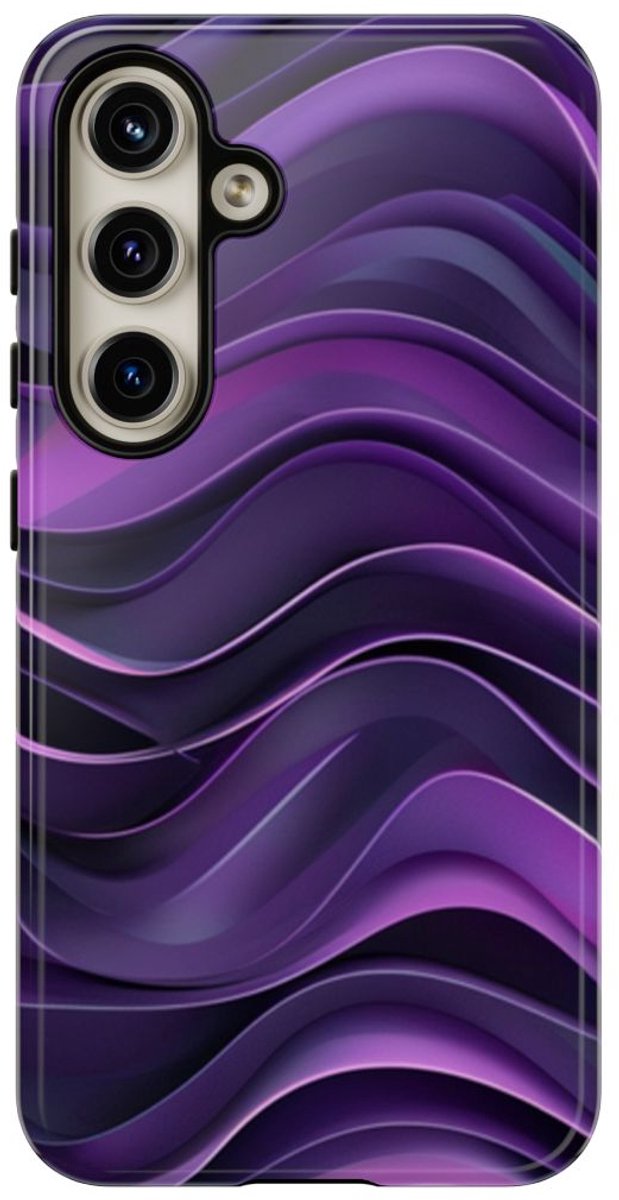 Paars Golvend Patroon – Telefoonhoesje Geschikt voor Samsung Galaxy S24