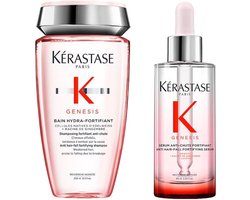 Kérastase Genesis - bain Hydra-Fortifiant Shampoo 250 ml + Sérum Anti-Chute Fortifiant Serum 90 ml - Haaruitval versterkend pakket