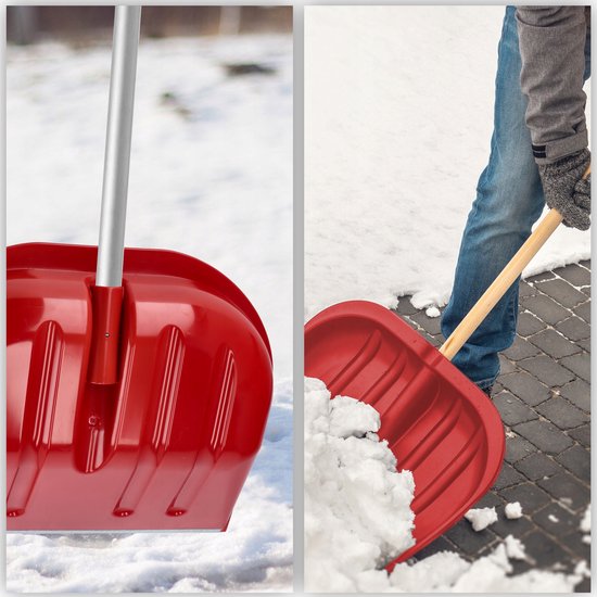 KADAX sneeuwschuiver, 44,5 x 38,5 cm, sneeuwschuiver zonder steel, sneeuwschuiver met rand van zinkplaat, kunststof sneeuwschuiver, sneeuwschuiver (3, Rood) van Merkloos	 — afbeelding 5