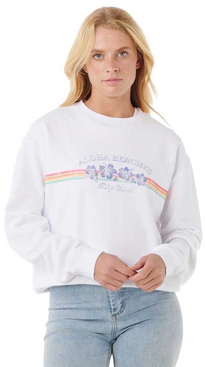 Rip Curl Keepsakes Relaxed Crew Sweatshirt M Vrouw Wit