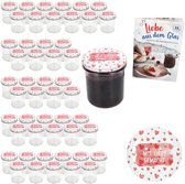Coffret de 50 pièces Sturzglas 350 ml To 82, couvercle fabriqué avec soin, livret de recettes inclus