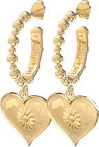 Lora di Lora Oorbellen 25 Solis. Unieke oorbellen met bedeltjes voor Vrouwen 18K Vermeil Goud 2.0 cm