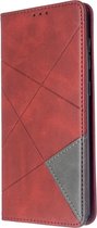 Geometric Book Case - Samsung Galaxy A71 Hoesje - Rood