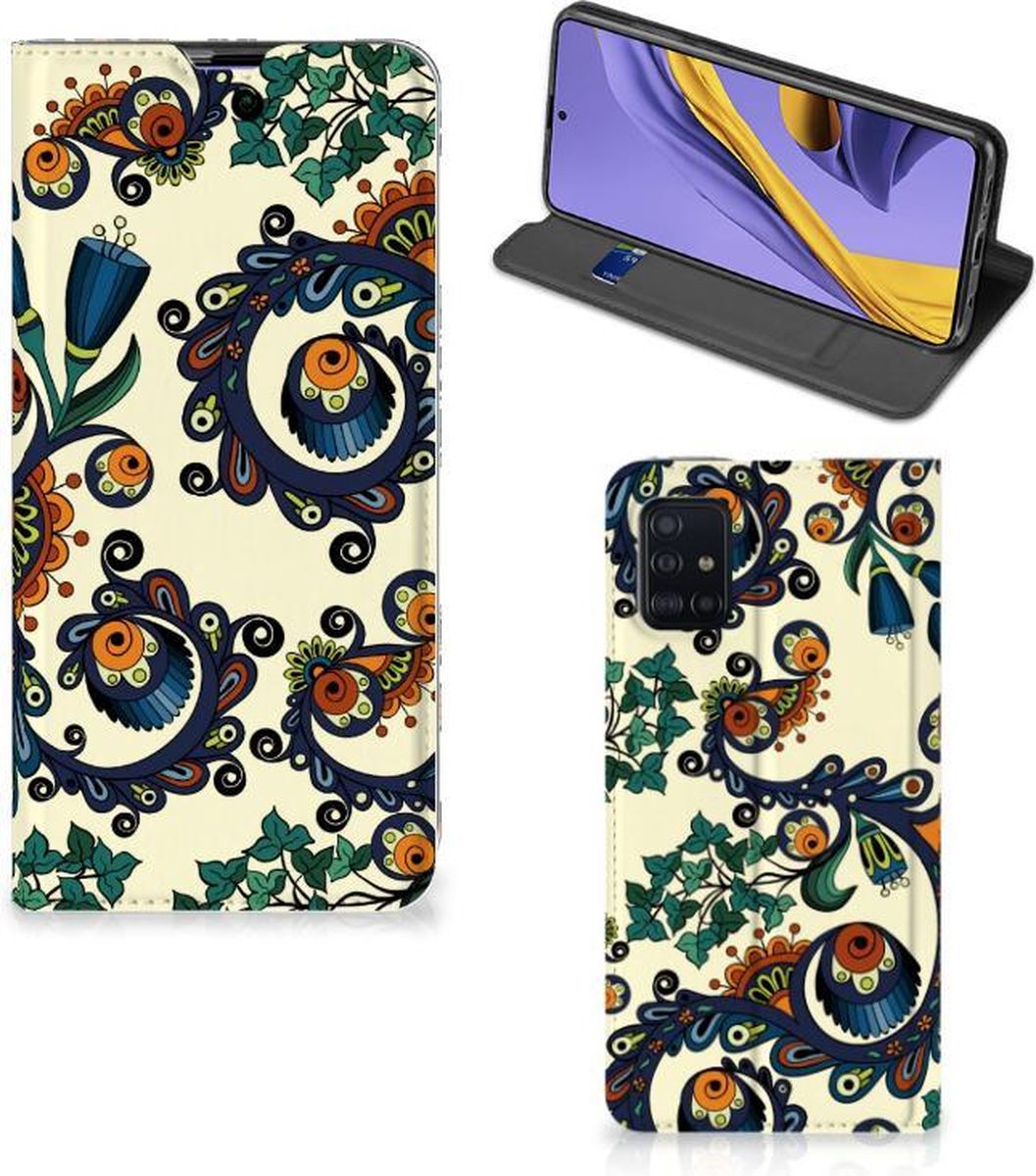 Standcase Hoesje voor Telefoon Hoesje Samsung Galaxy A51 Barok Flower