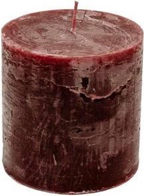 Stompkaars wine red - KaarsenKerstkaarsen - Paraffine - 10x10cm
