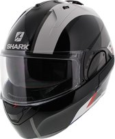 Shark Evo ES Endless White Black Red  Systeemhelm - Motorhelm - Maat XL