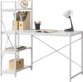 Bureau Stavanger met 4 planken 120x64x122 cm wit