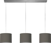 Home Sweet Home hanglamp Bling - verlichtingspendel Beam inclusief 3 lampenkappen - lampenkap 25/25/19cm - pendel lengte 100 cm - geschikt voor E27 LED lamp - antraciet
