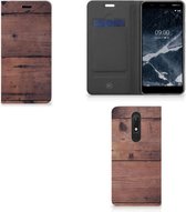 Nokia 5.1 (2018) Book Wallet Case Old Wood