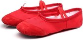 Let op type!! 2 paar flats zachte ballet schoenen Latin Yoga Dance Sport schoenen voor kinderen & volwassene  schoenmaat: 42 (rood)