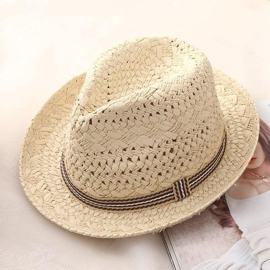 Odysseus Voorzieningen Afgrond Let op type!! Britse stijl zomer stro weven Panama strand zon hoed grootte:  volwassen... | bol.com